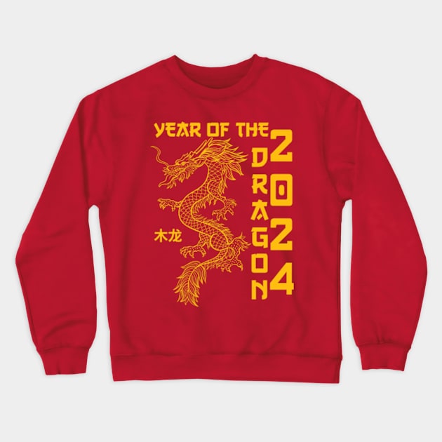 Lunar New Year 2024 The Year Of Dragon 2024 Men Women Kids Crewneck Sweatshirt by AimArtStudio